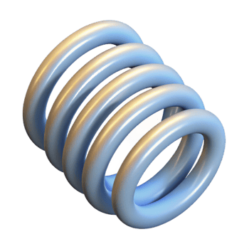 sumptuous baroque Technical illustration of a spring. Scalable, minimal, single-weight stroke with Scalable Design. professional png