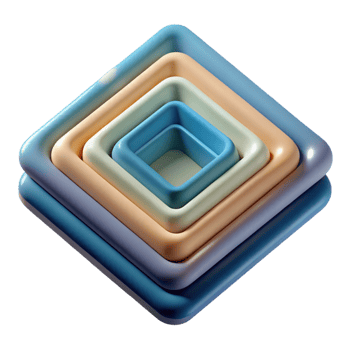 breathtaking harmonious minimalist Abstract, geometric pattern of nested squares. Single-weight stroke, flat color, with Scalable Design. elite png
