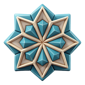 tranquil exquisite Symmetrical geometric pattern, clean lines, flat color with Scalable Design. museum quality png