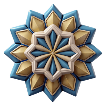 memorable organic Symmetrical geometric pattern, clean lines, flat color with Scalable Design. studio quality png