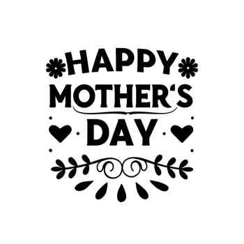 Happy Mothers Day elegant floral design greeting card png