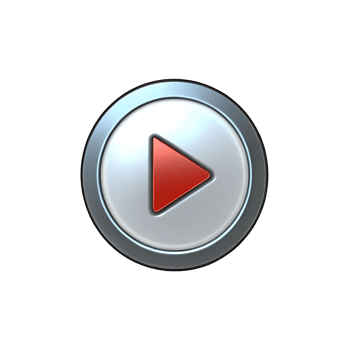 Sleek Red Play Button on a Metal Circular Interface Digital Media Graphic png