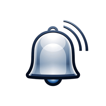 Shiny Blue Bell Notification Icon Design Graphic Shiny Bell Icon Digital Design Alert Notification png
