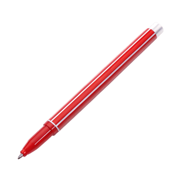 A Red Marker Pen with White Stripes Isolated on transparent Background Close Up Photography png