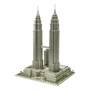 A model of the petronas twin towers png