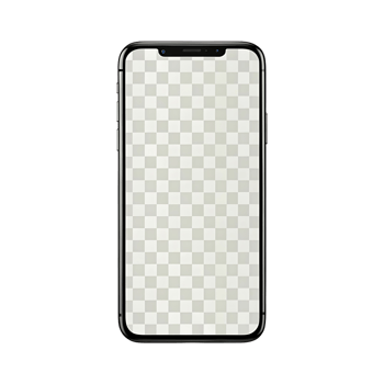 transparent Smartphone Mockup with Checkered Transparent Screen for App Presentation and UI Design png