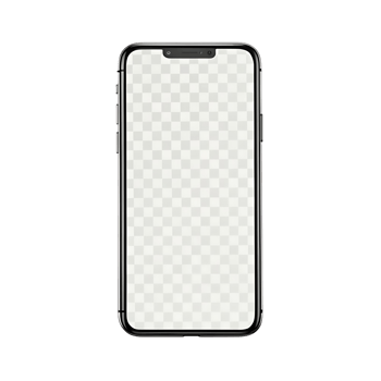 Iphone x mockup on black background png