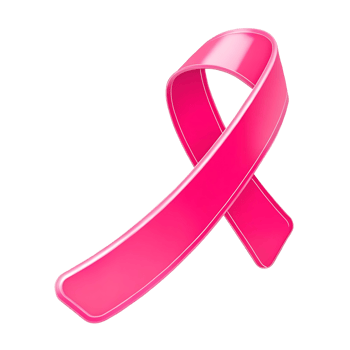 Pink Ribbon Breast Cancer Awareness Symbol Shiny Glossy 3D Illustration png