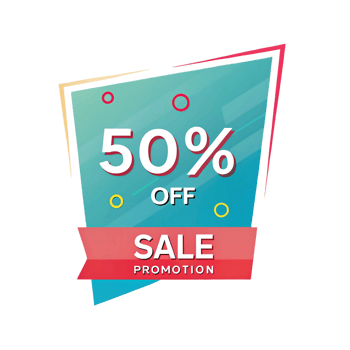 Big 50 percent off sale promotion announcement special offer discount deal limited time only best price png