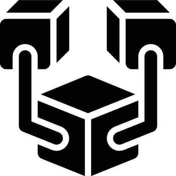 Decentralization, Decentralized, Blockchain Glyph Solid Icon vector