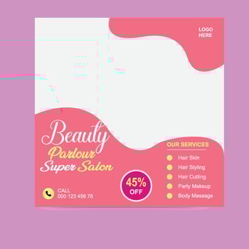 Hair Salon Promotion Templates for Social Media vector