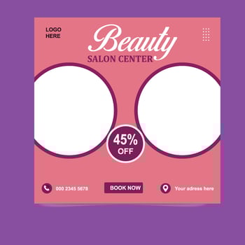 Minimalist Beauty Spa Social Media Templates for Professionals vector