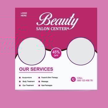 Editable Beauty Spa Instagram Templates Beauty Salon Promo Design vector