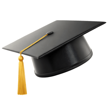 Graduation cap, mortarboard, academic achievement png