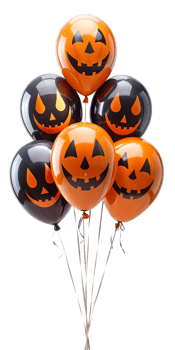 Halloween jack o lantern pumpkin balloons png