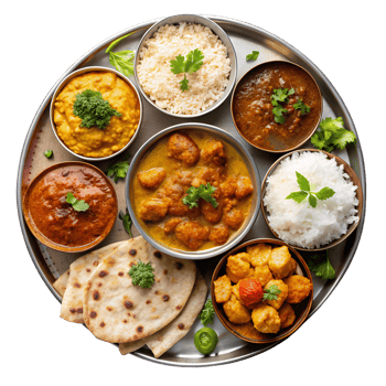 chicken curry with rice and vegetables png