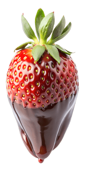 strawberry and chocolate drip png