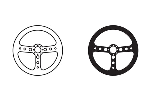Steering wheel icon.For your website, logo, app, UI design. illustration, isolated on white background. vector
