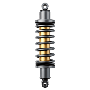 Motorcycle shock absorber, close up. png