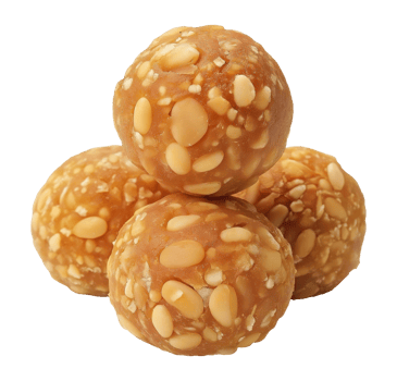 Stack of Indian laddu isolated on transparent background png