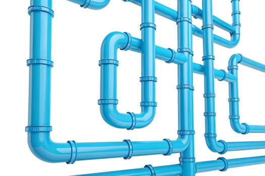 Abstract blue pipes background. Plumbing system, industrial, engineering concept. png