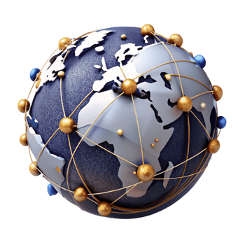 wonderful contemporary Connected World Map Showing Trade Routes Transparent high quality png