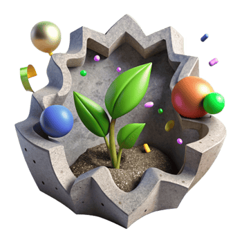 extraordinary modern Seed Growing Through Concrete Crack Cutout detailed png