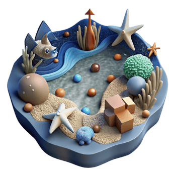 wonderful traditional Marine Ecosystem Food Web Diagram Isolated with Arrows and Labels professional png