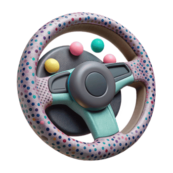 vibrant classic Modern Car Steering Wheel Cutout professional png