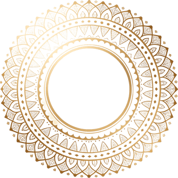 Ornate Golden Mandala Design Circular Frame Elegant Decorative Pattern Intricate Artwork transparent Background png