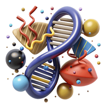 magnificent abstract Dna Replication Enzymes Set Cutout original png