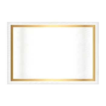 Elegant White Frame with a Golden Border for Certificate or Award png