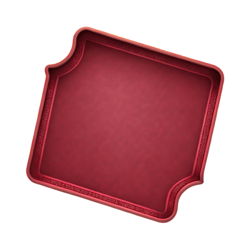 Ornate Red Decorative Tray Empty Blank Template Design Mockup png