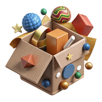 magnificent minimalist Recycled Cardboard Box Flat Lay Cutout original png