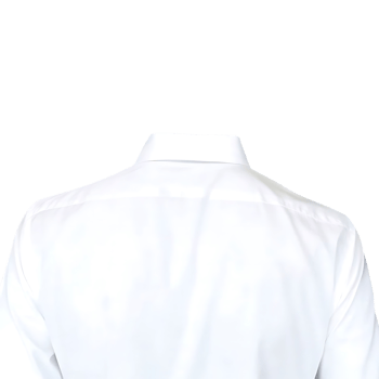 Rear View of a Crisp White Formal Dress Shirt for Men png