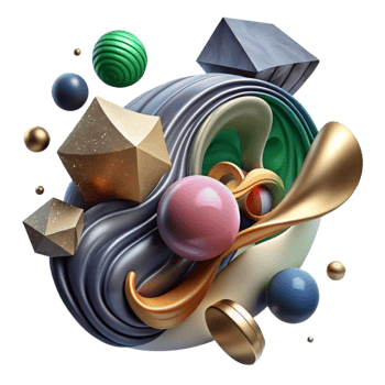 impressive modern Abstract Art Representing Change Cutout with Dynamic Brushstrokes original png