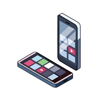 Two Smartphones Displaying Application Interfaces and User Experience Designs png