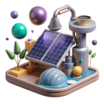 impressive artistic Solar Powered Irrigation System Transparent Background genuine png