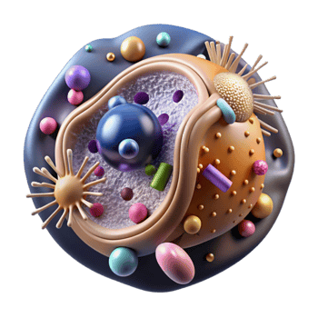 beautiful modern Bacteria Cell Structure Diagram Transparent Cutout png