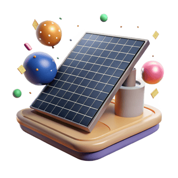 wonderful minimalist Solar Panel on Rooftop Side View Transparent professional png