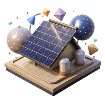 vibrant modern Solar Panel Installation on Roof Angled View Isolated professional png