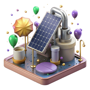 wonderful rustic Solar Powered Irrigation System Transparent Background authentic png