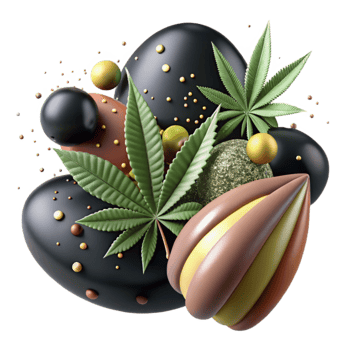 impressive abstract Hemp Seed Close Up Macro View Isolated professional png