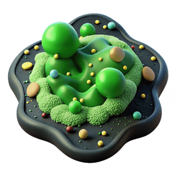 extraordinary contemporary Green Algae Microscopic View Cutout Isolated premium png