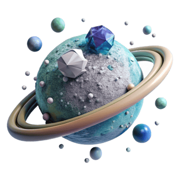 magnificent rustic Planet Rings Ice Particles White Transparent Background png