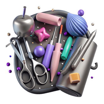 vibrant abstract Surgical Tools Set Isolated on Transparent Background exclusive png