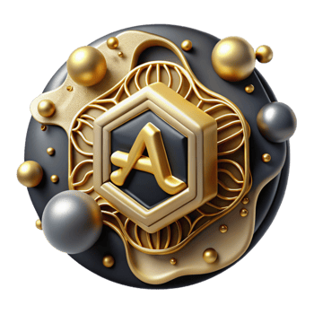 stunning vintage Artificial Intelligence Logo with Gold Accents Cutout detailed png