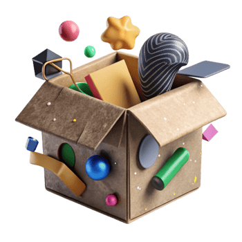 impressive minimalist Recycled Cardboard Box Top View Cutout authentic png