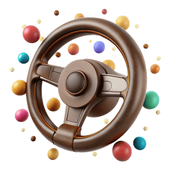 stunning classic Antique Car Steering Wheel Detail Transparent Background high resolution png