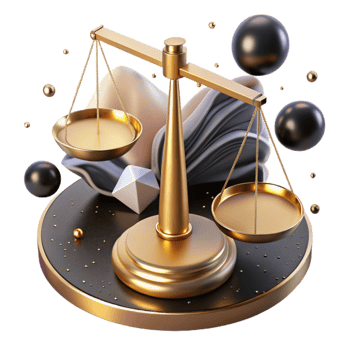 magnificent modern Balance Scale Tipping One Way Gold Transparent Background exclusive png